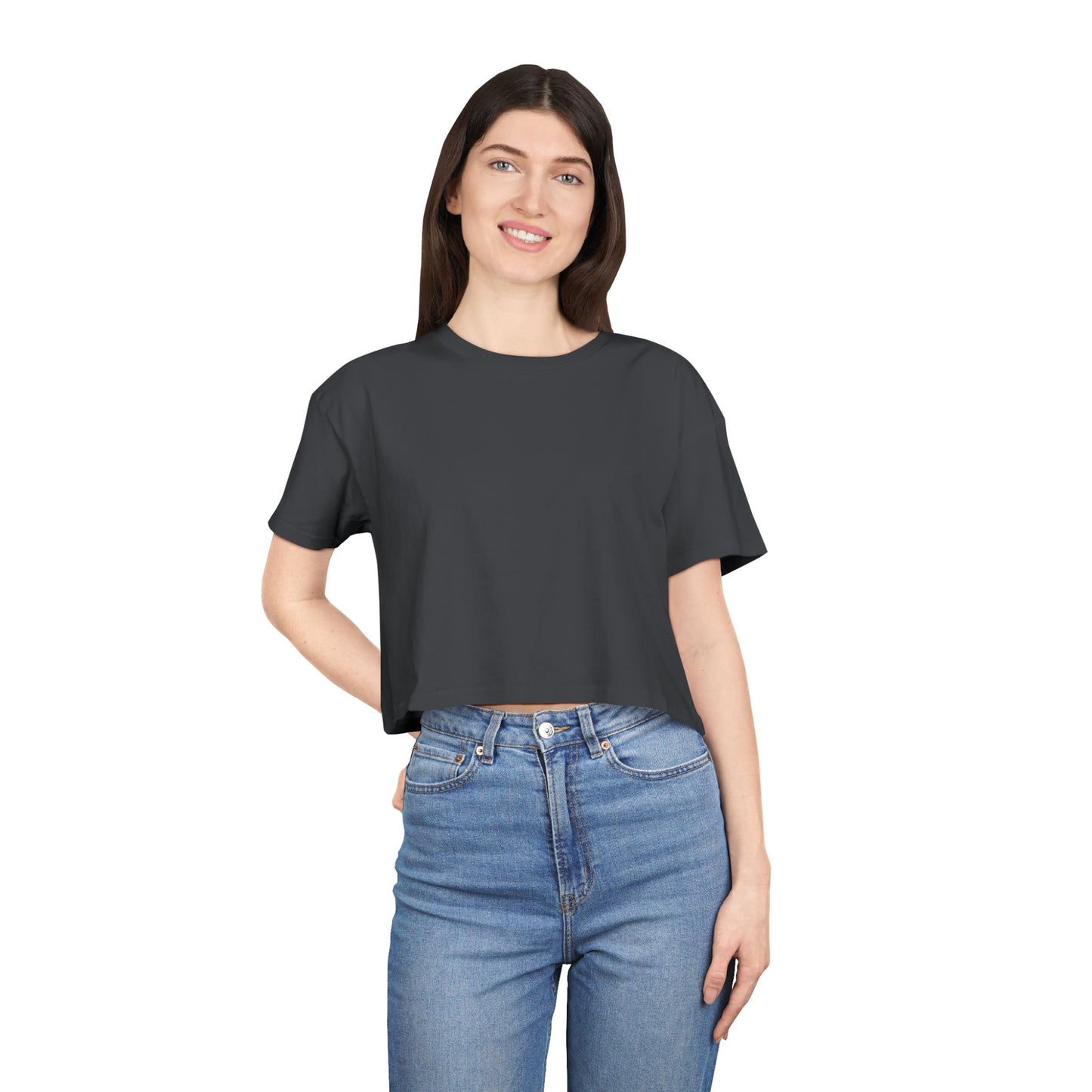 Crop Tee In Coal