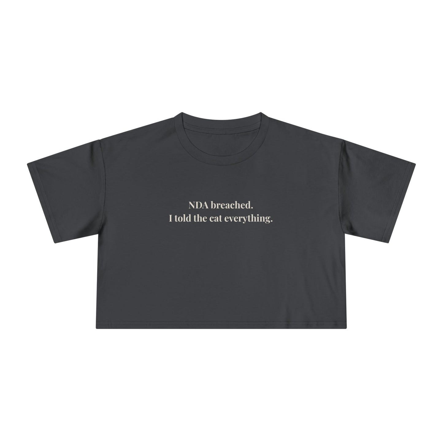 NDA Breached Cropped Tee
