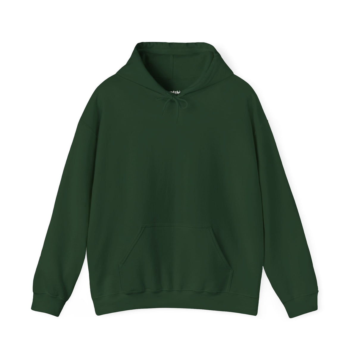 Plain forest green pullover hoodie with no print, from the Swatchix Essentials Edit