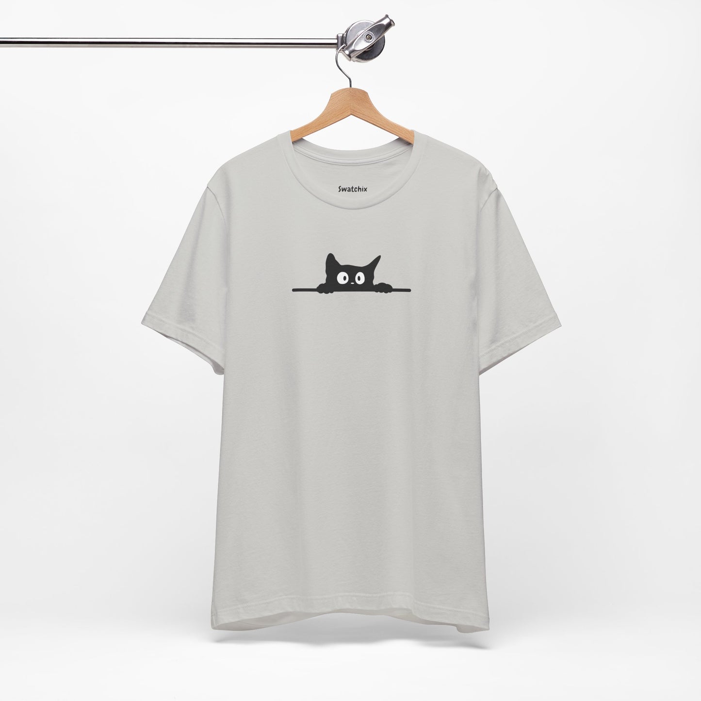 Peeking Cat Unisex Crewneck Tee