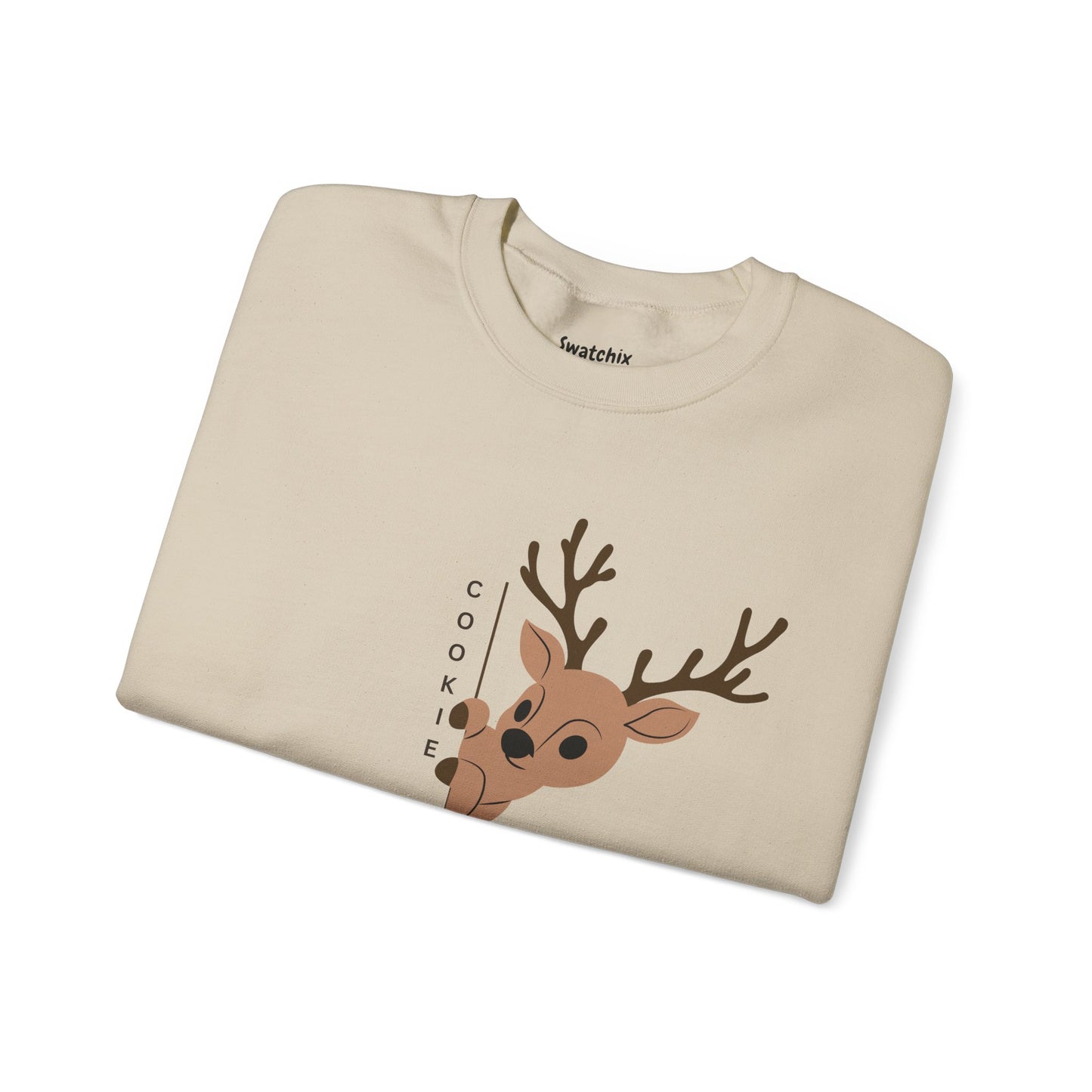 Peeking Reindeer Unisex Crewneck Sweatshirt