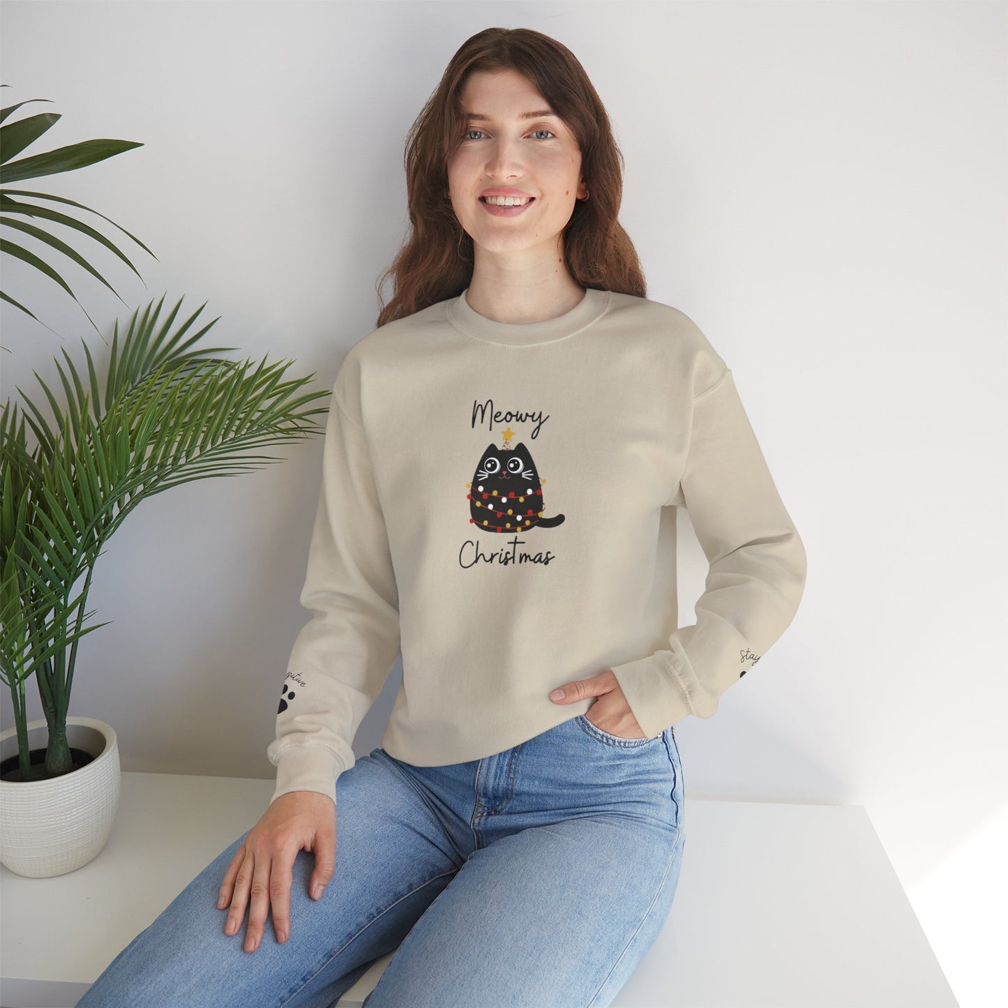 Meowy Christmas Unisex Crewneck Sweatshirt