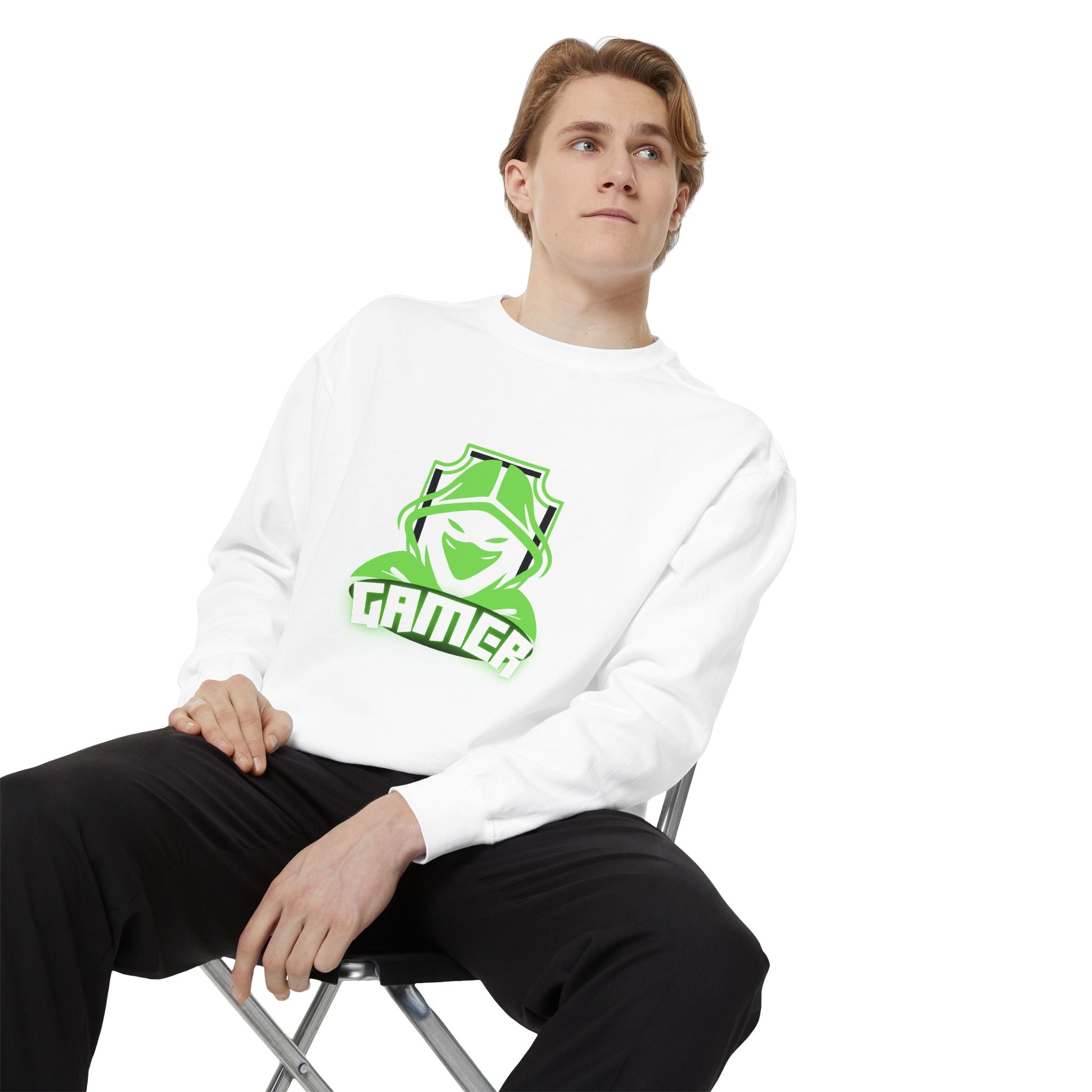 Gamer Sweatshirt - Unisex Garment-Dyed Hoodie for Gaming Enthusiasts