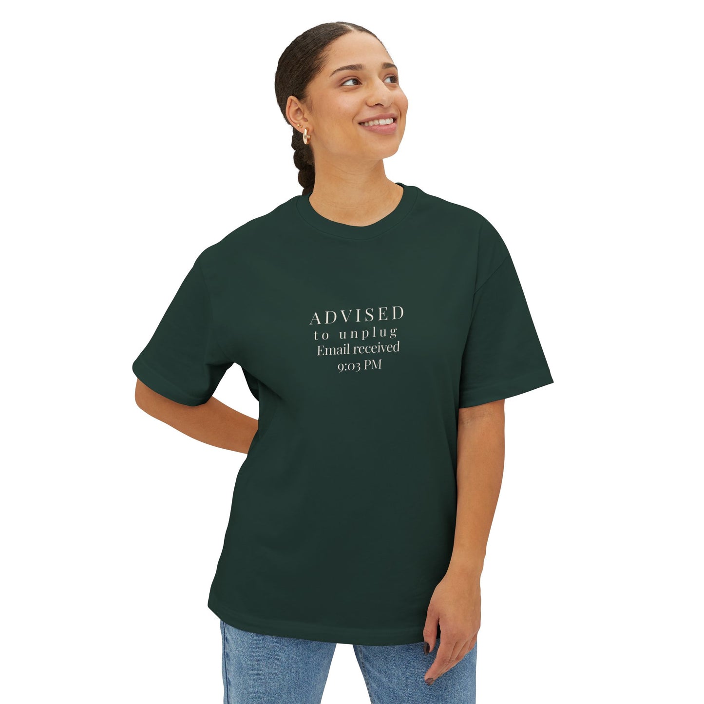 Advised to Unplug Oversized Tee