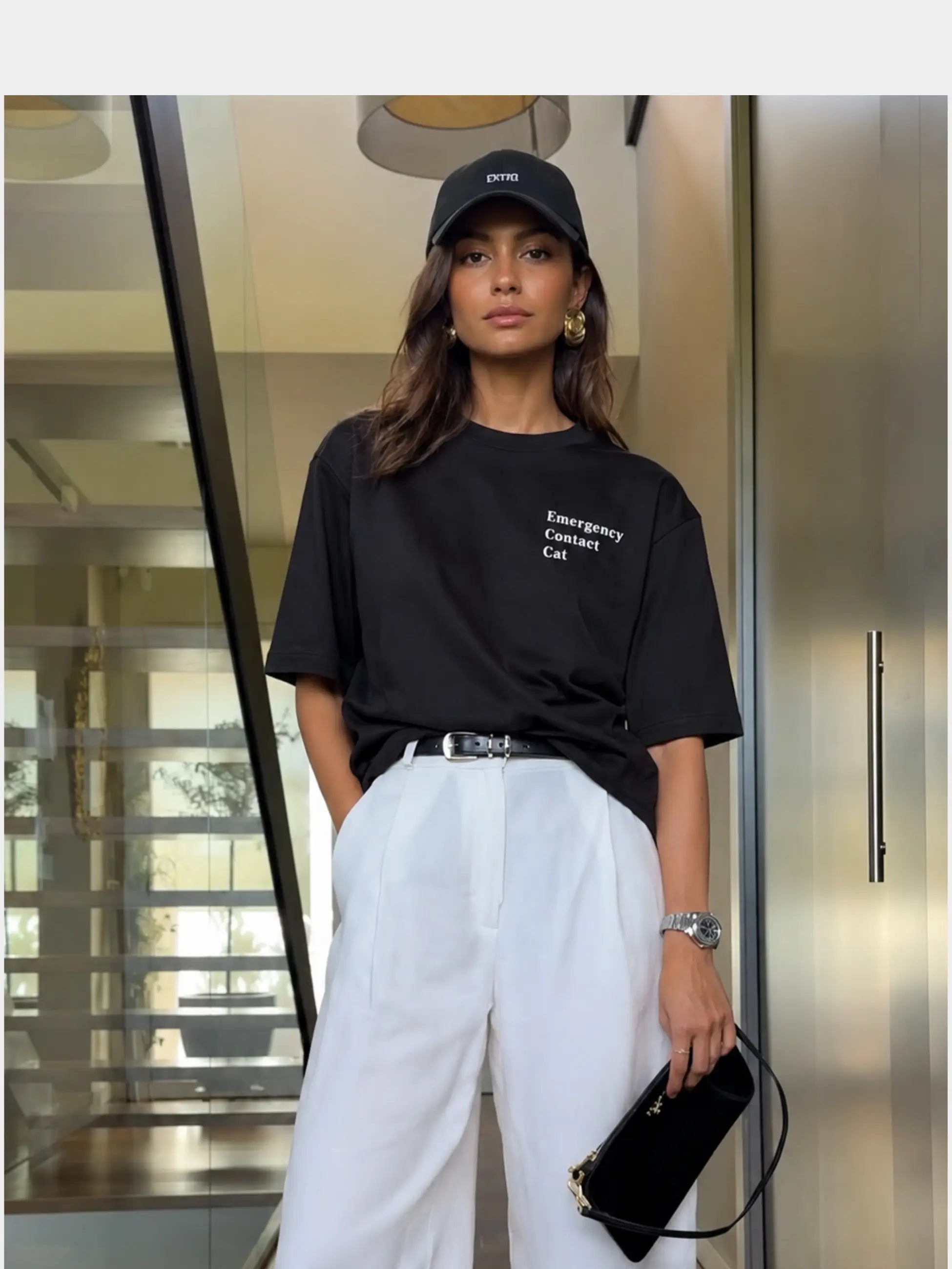 Emergency Contact Crewneck Tee