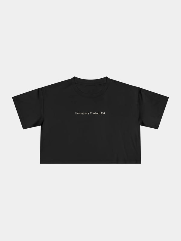 Emergency Contact Cropped Tee