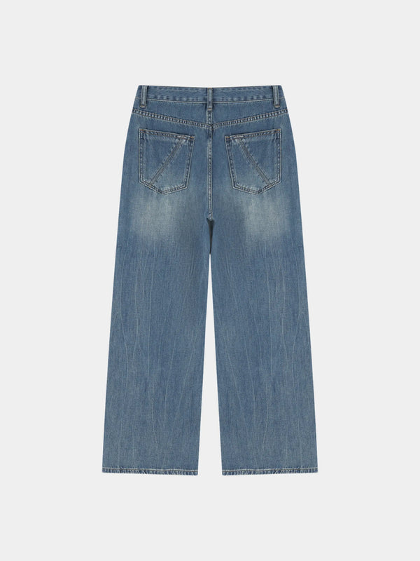Women’s Vintage Wash Wide Leg Jeans