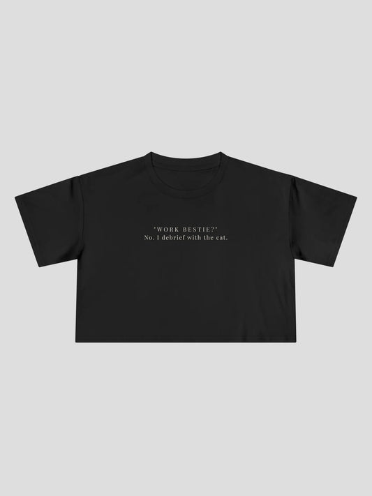 Work Bestie Cropped Tee