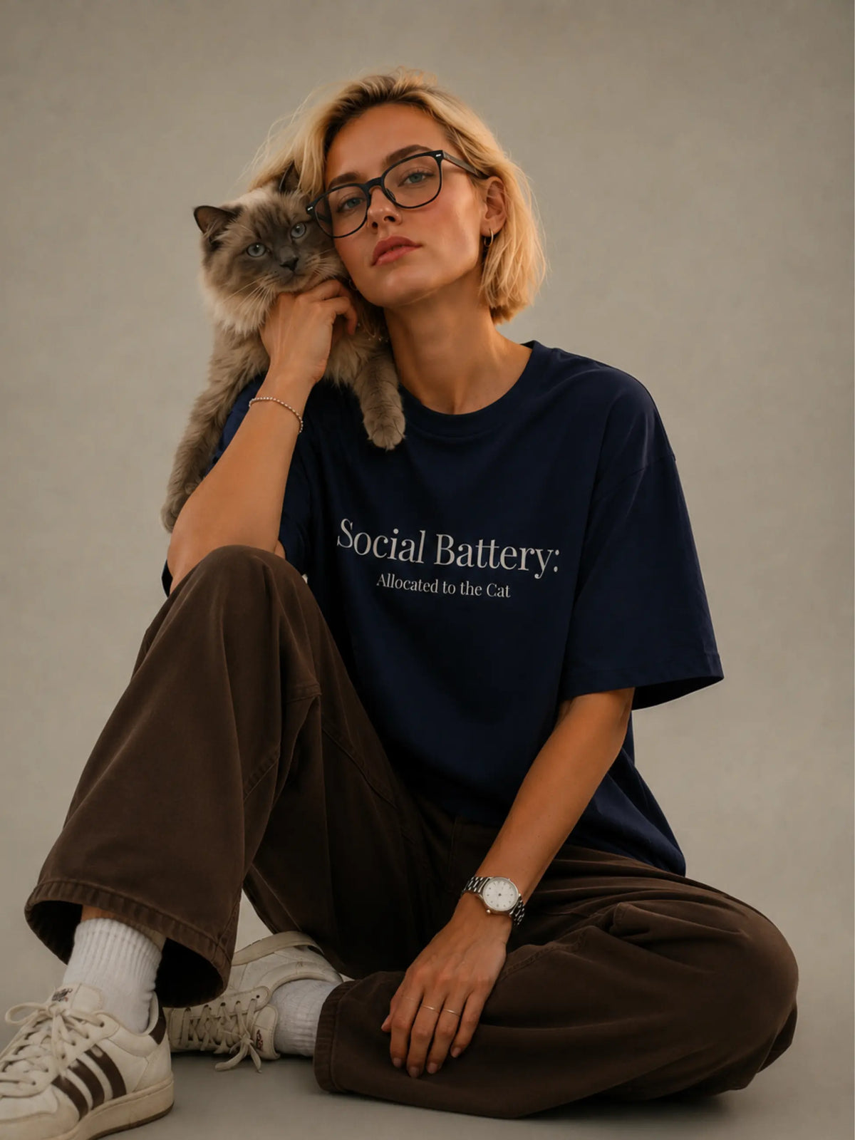 Social Battery Oversized Tee