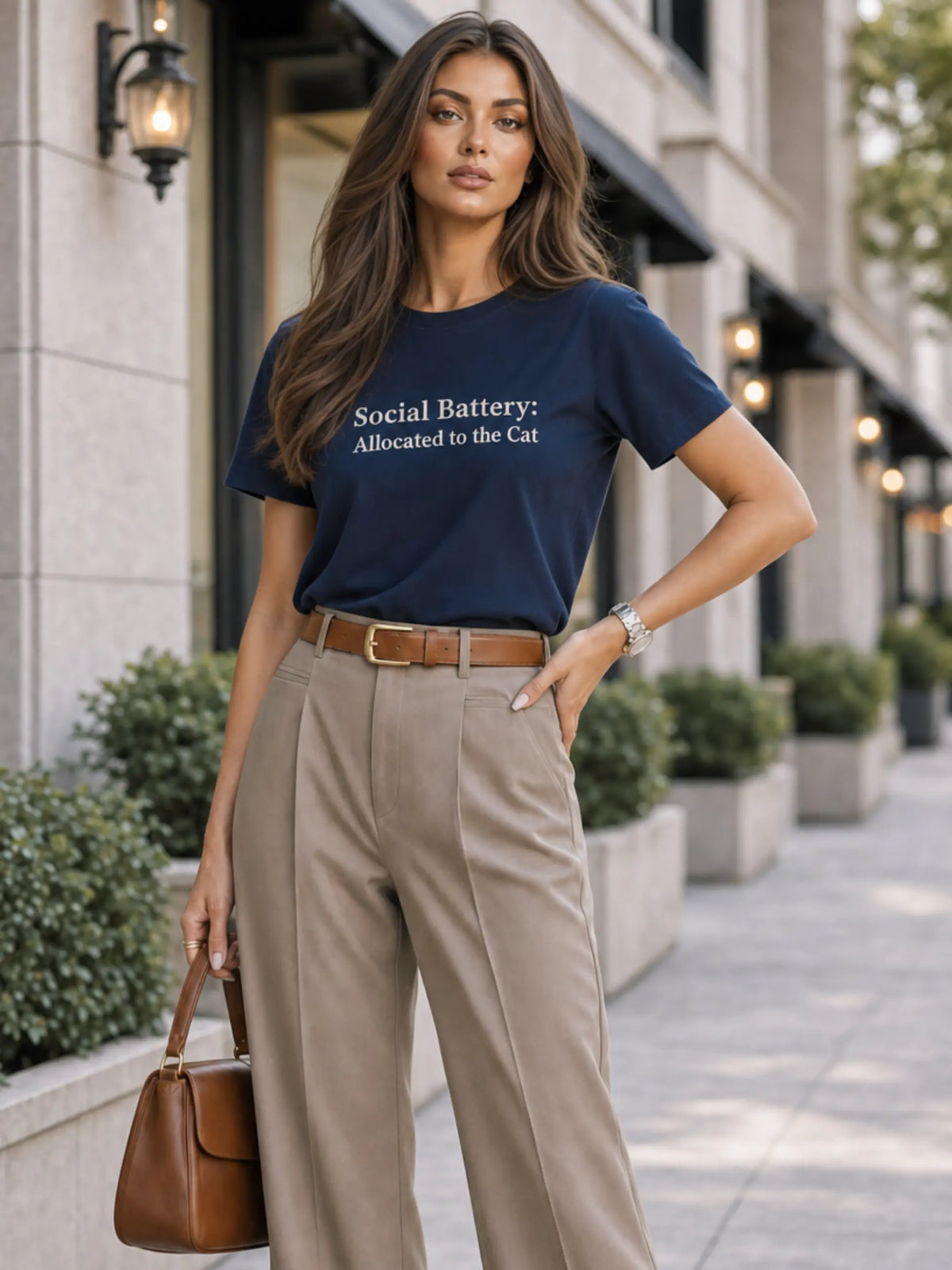 Social Battery Crewneck Tee