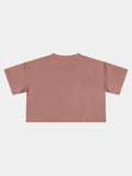 Crop Tee In Hazy Pink