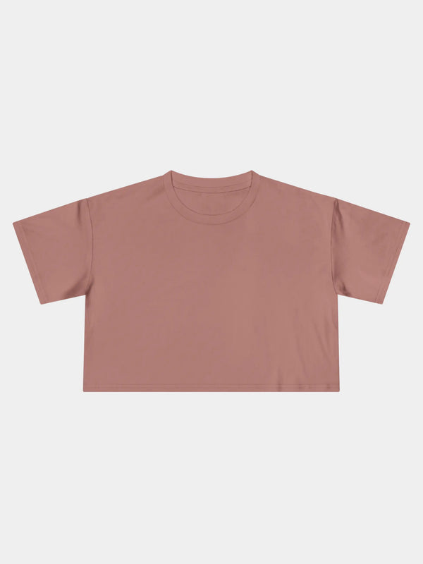 Crop Tee In Hazy Pink