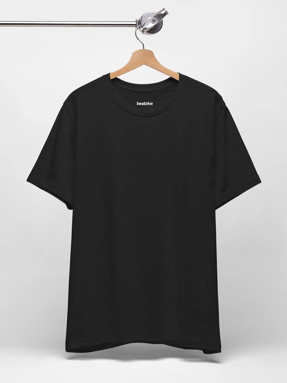 Plain black heather crewneck tee with no print, from the Swatchix Essentials Edit