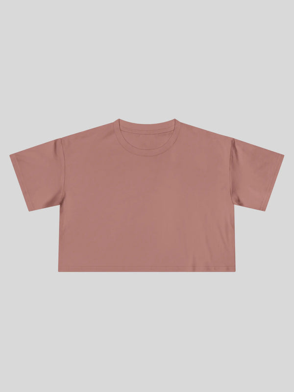 Crop Tee In Hazy Pink