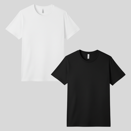 2 Pack - Black + White T-shirts