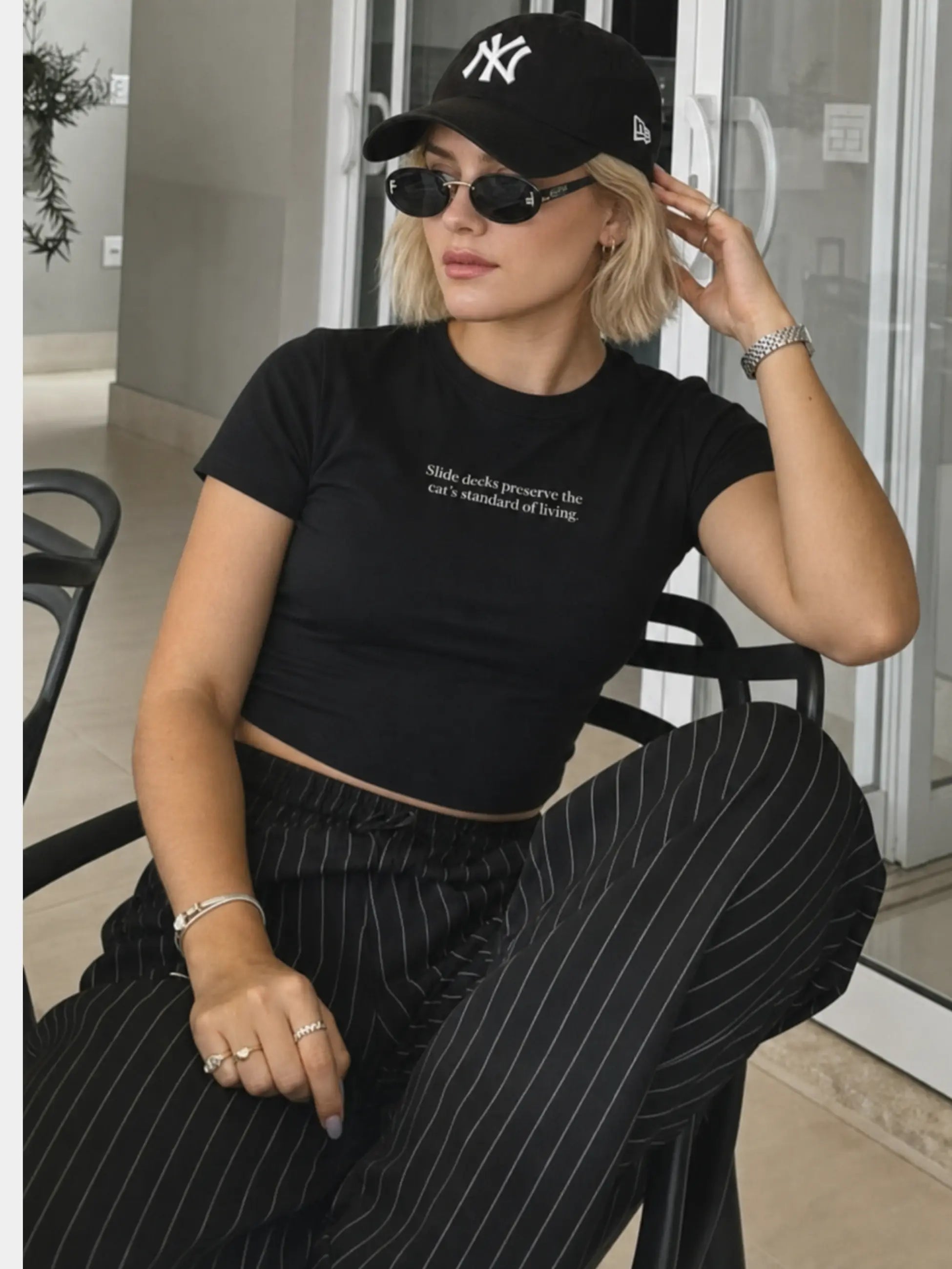 Slide Decks Cropped Tee