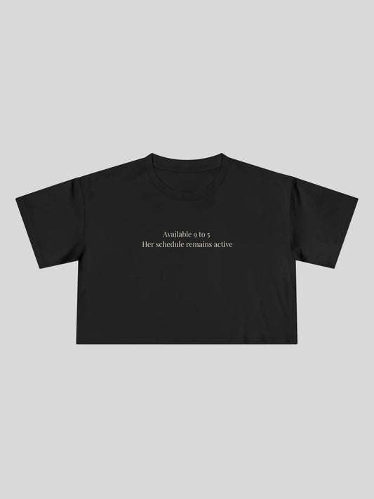 Available 9 to 5 Cropped Tee