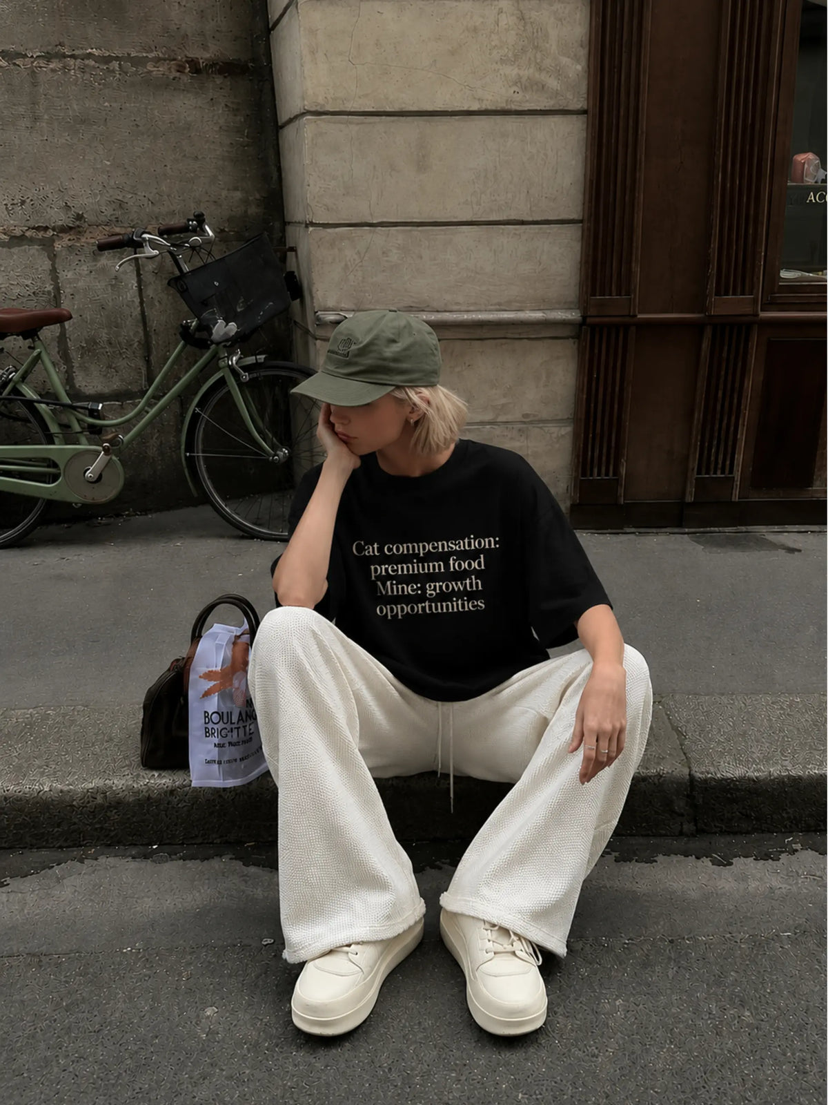 Cat Compensation Oversized Tee