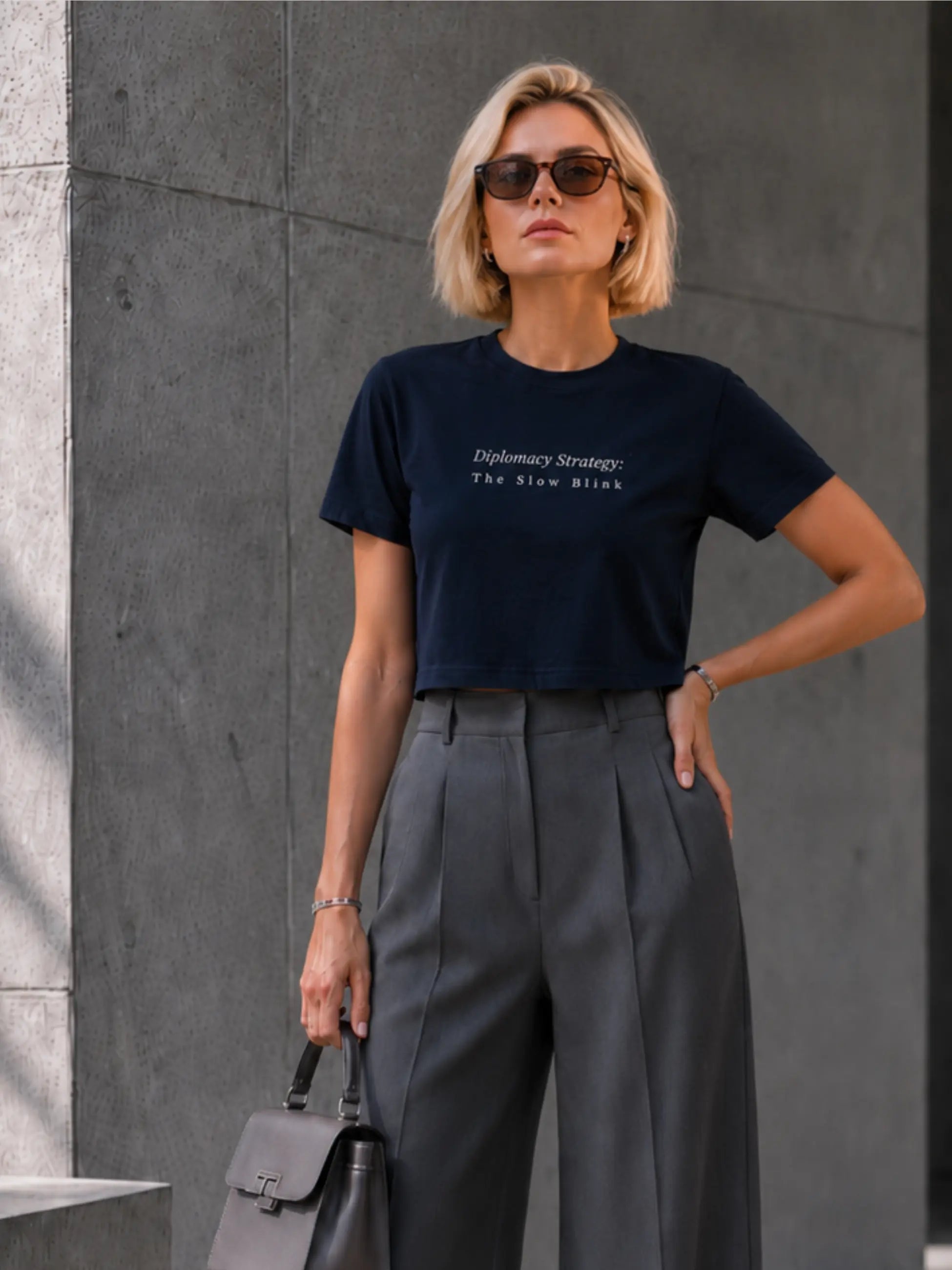 Diplomacy Strategy Cropped Tee