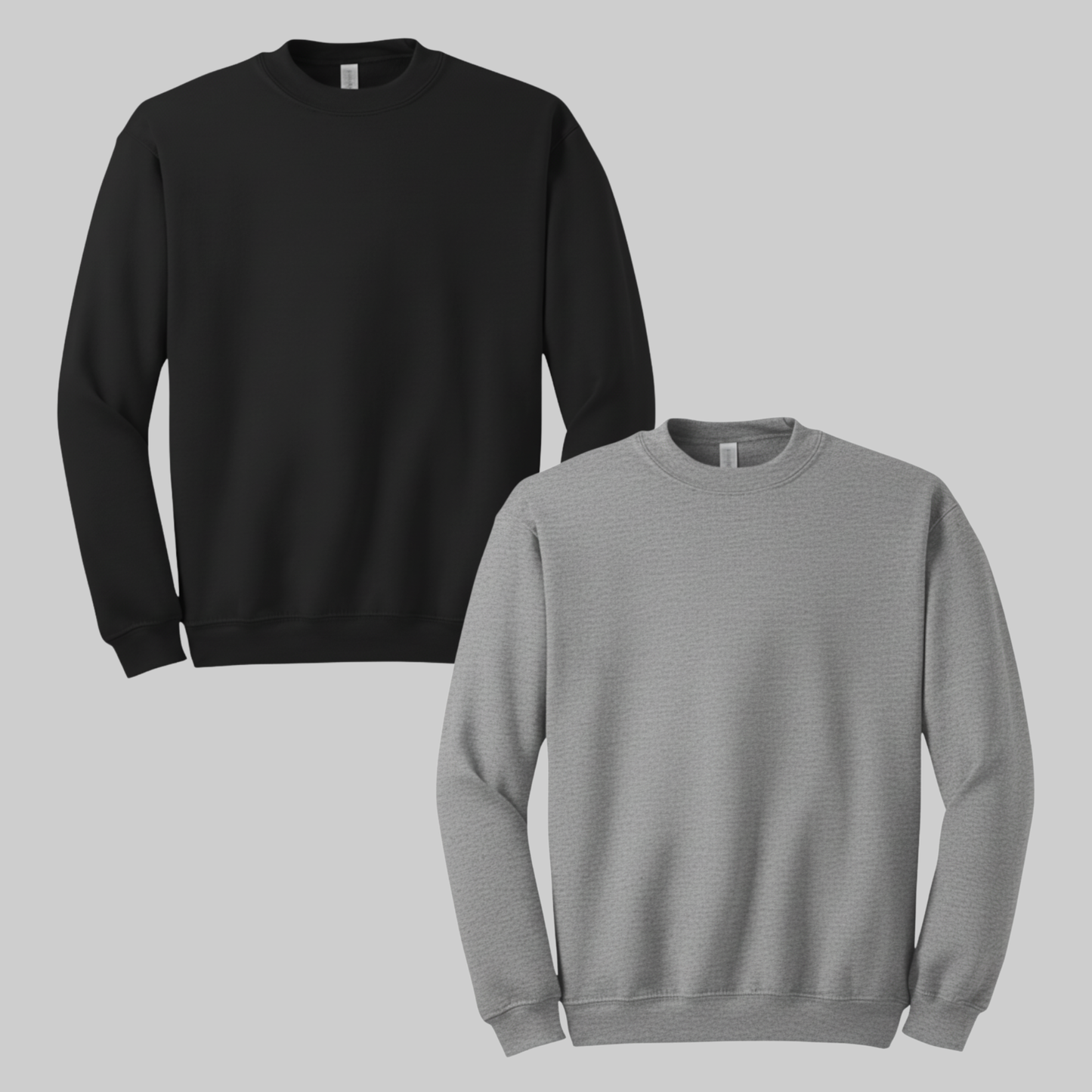 2 Pack - Black + Sport Grey Sweatshirts