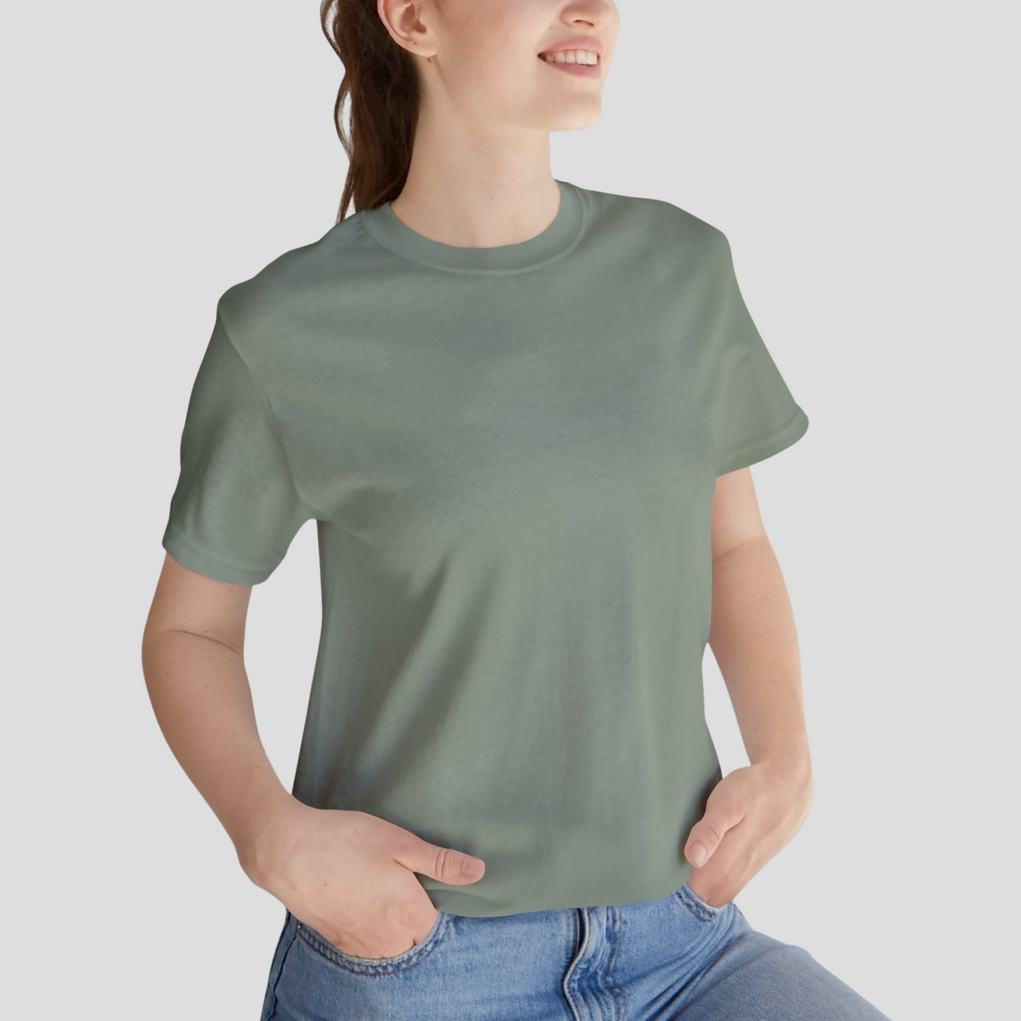 Unisex Crewneck Tee In Sage