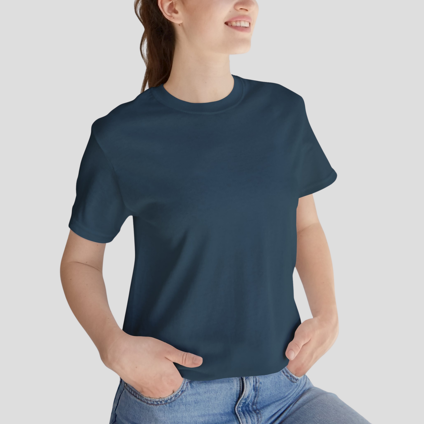 Unisex Crewneck Tee In Deep Teal