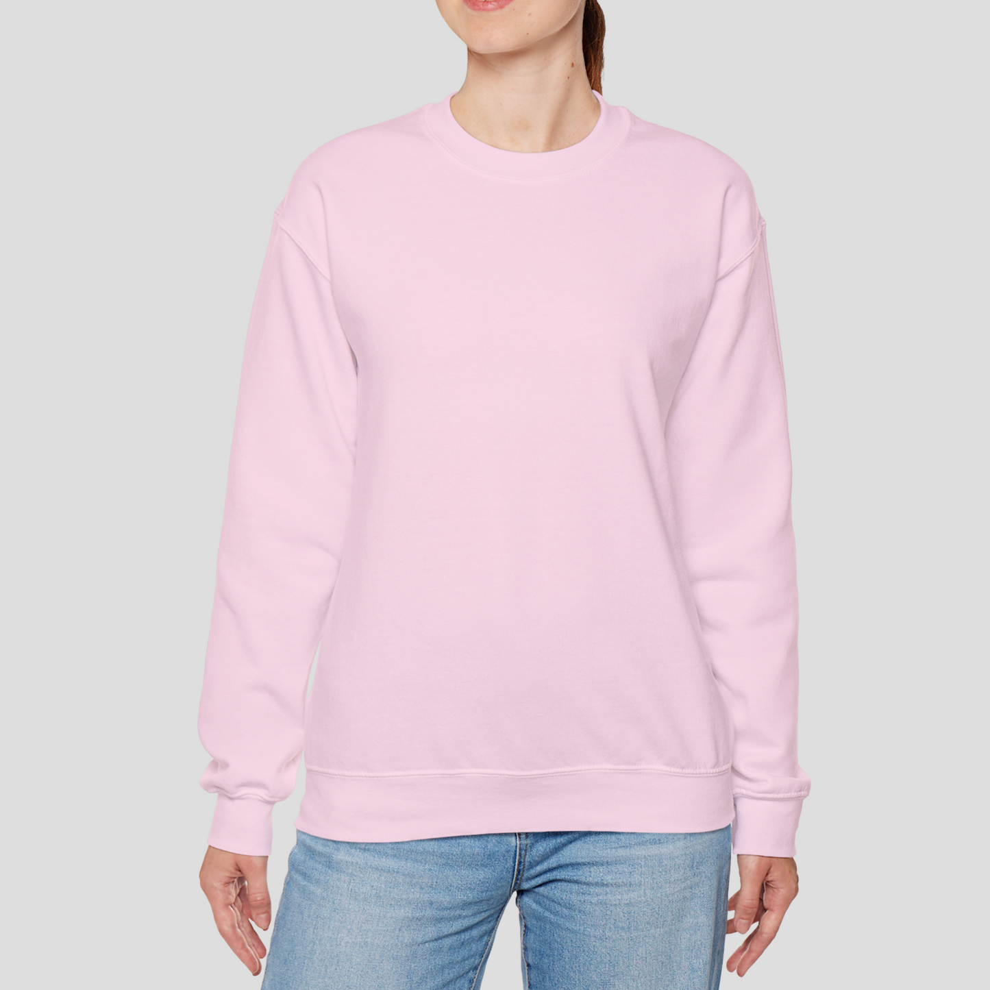 Unisex Crewneck Sweatshirt In Light Pink