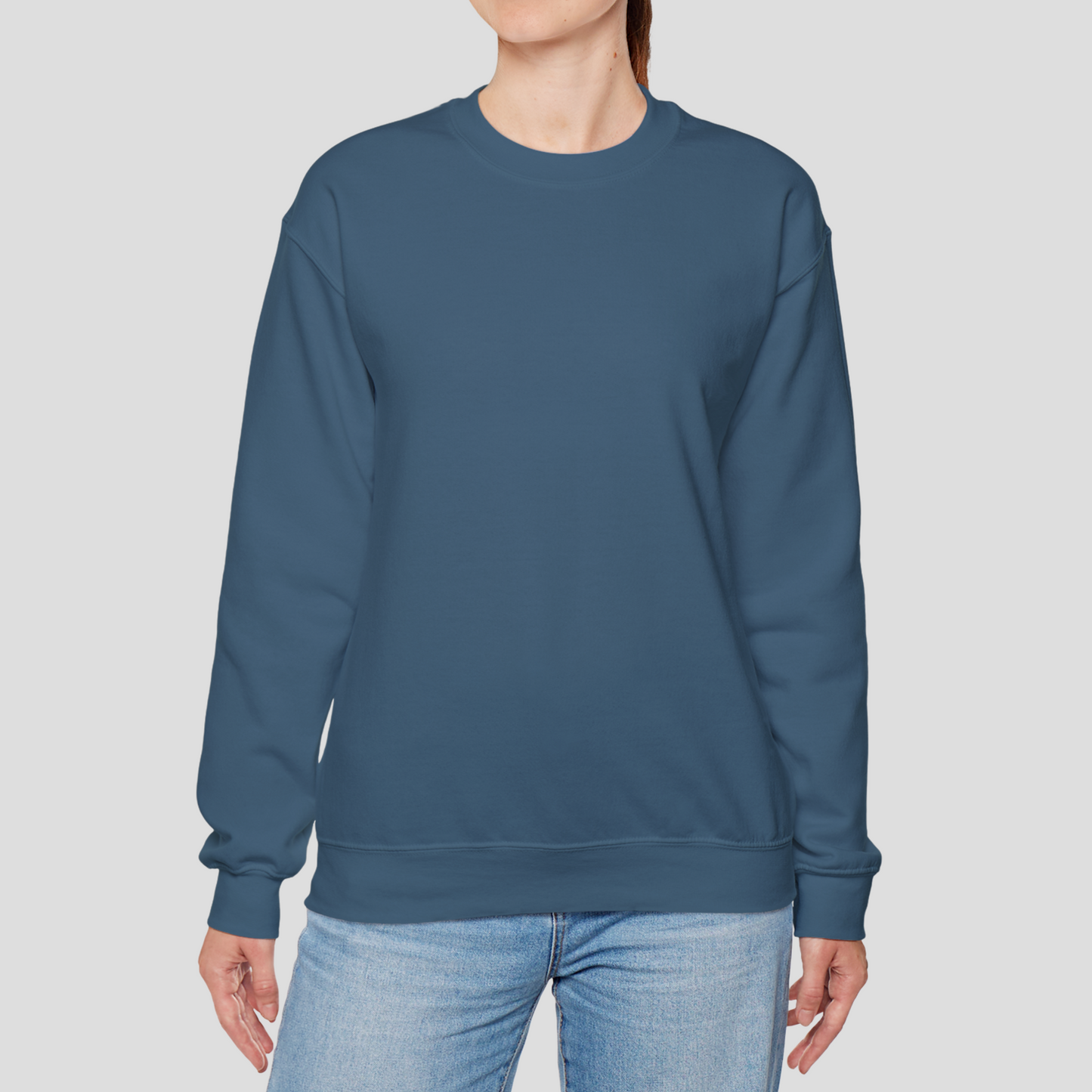 Unisex Crewneck Sweatshirt In Indigo Blue