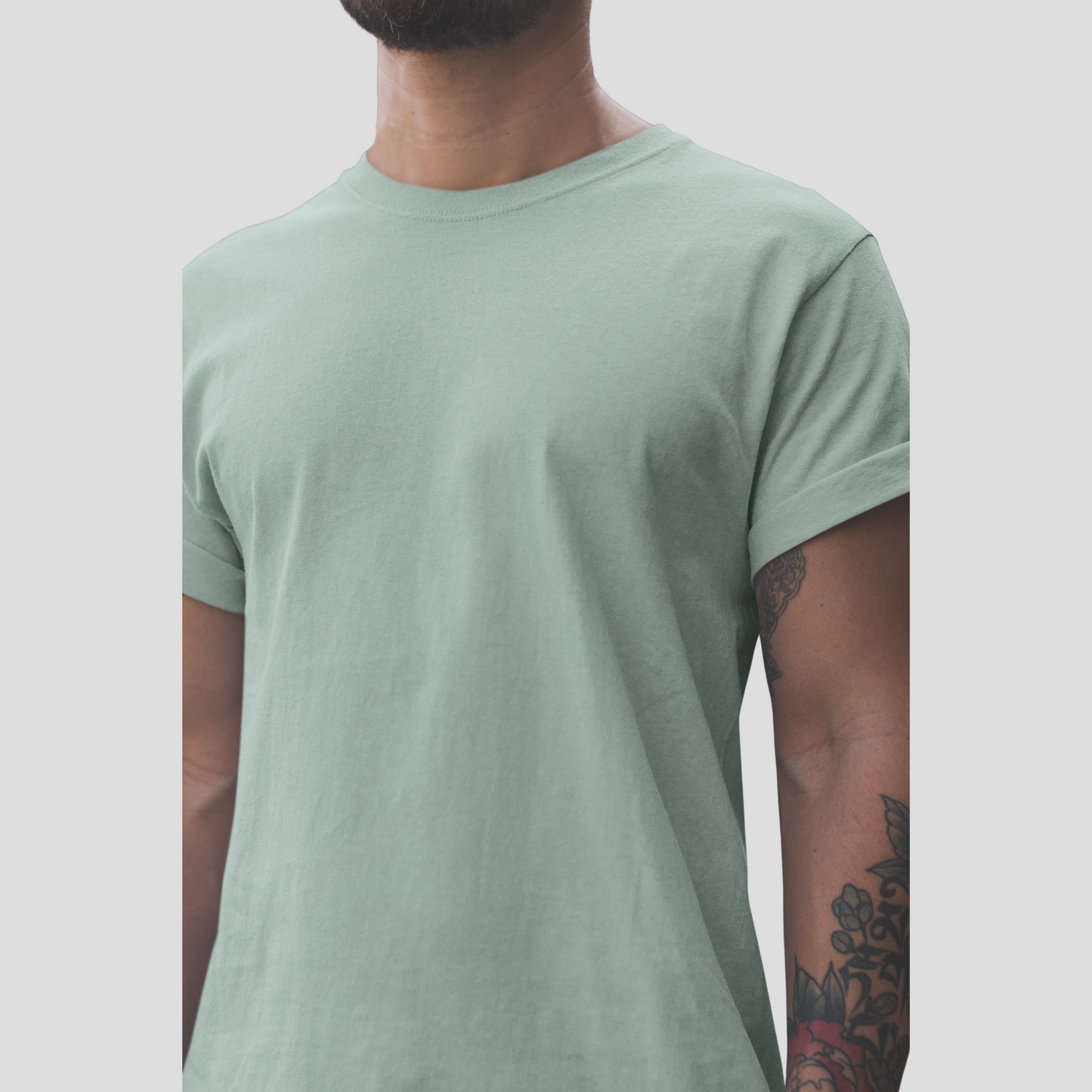 Unisex Crewneck Tee In Dusty Blue