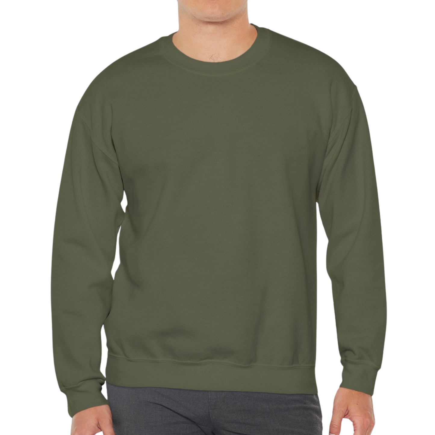 Unisex Crewneck Sweatshirt In Military Green