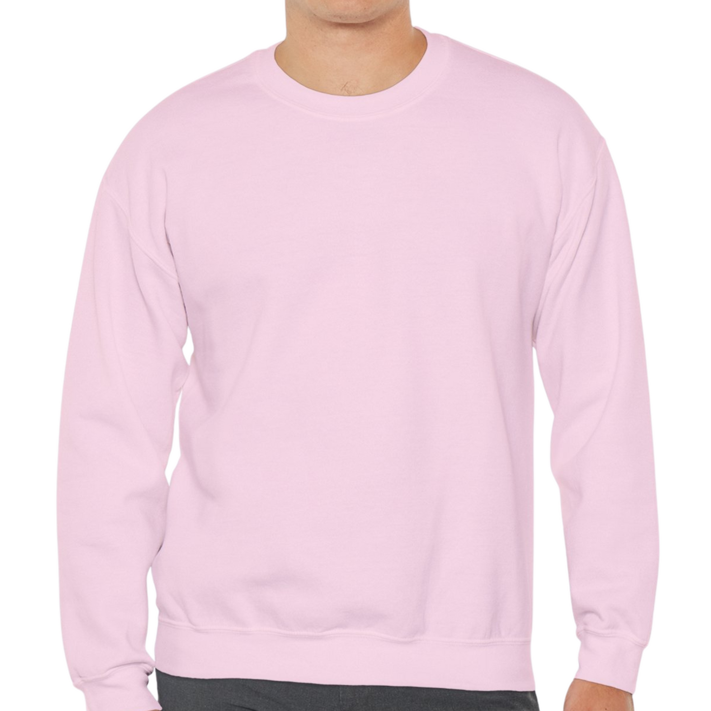 Unisex Crewneck Sweatshirt In Light Pink