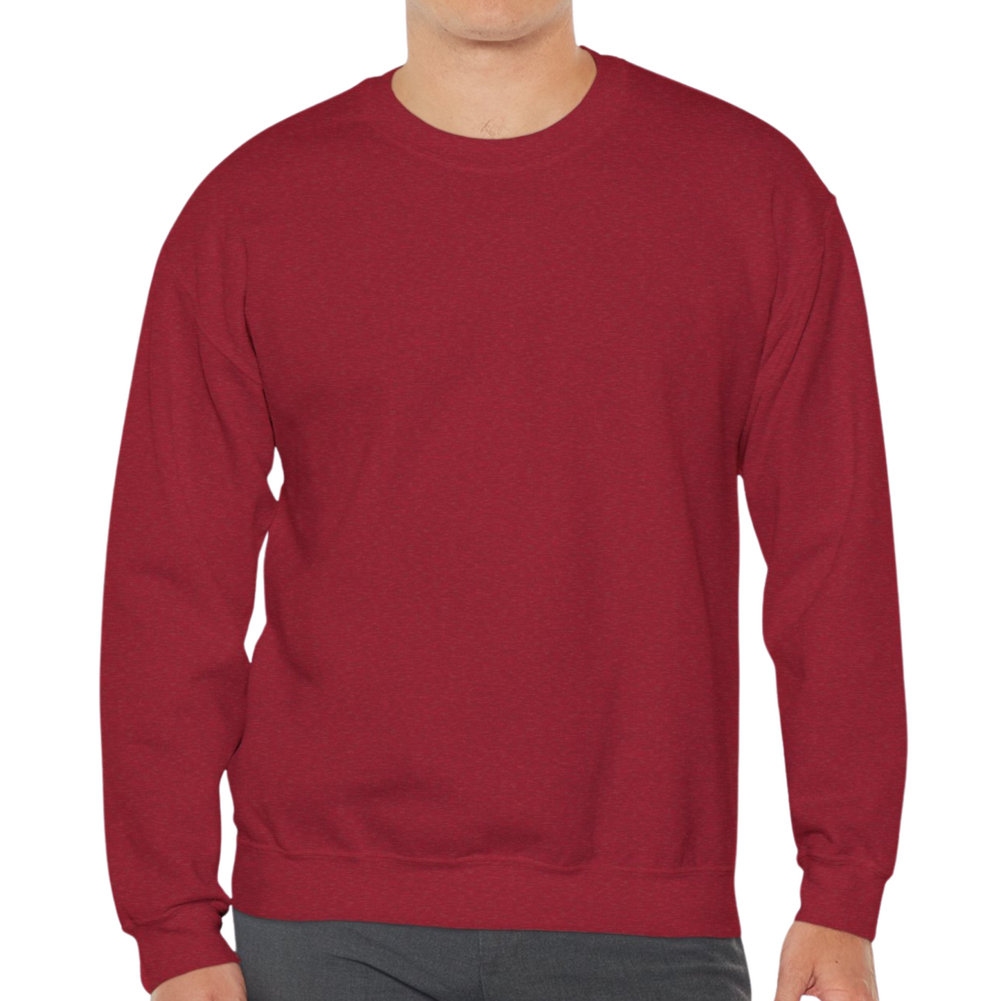 Unisex Crewneck Sweatshirt In Antique Cherry Red