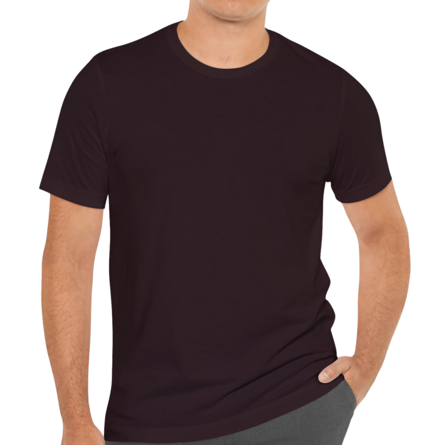 Unisex Crewneck Tee In Oxblood Black