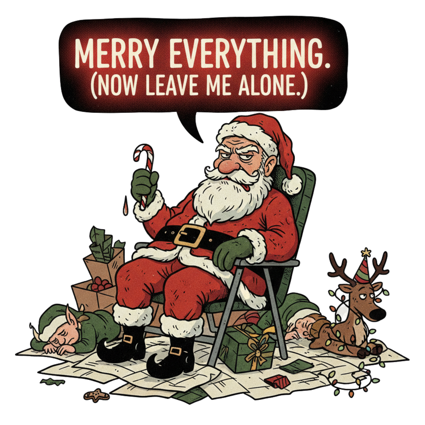 Grumpy Santa Unisex Crewneck Tee