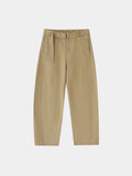 Belted Barrel-leg Chino Pants