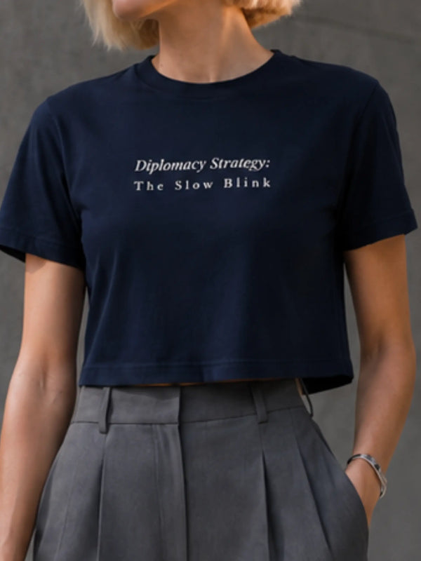 Diplomacy Strategy Cropped Tee