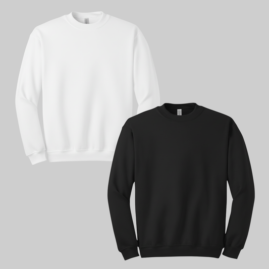 2 Pack - Black + White Sweatshirts