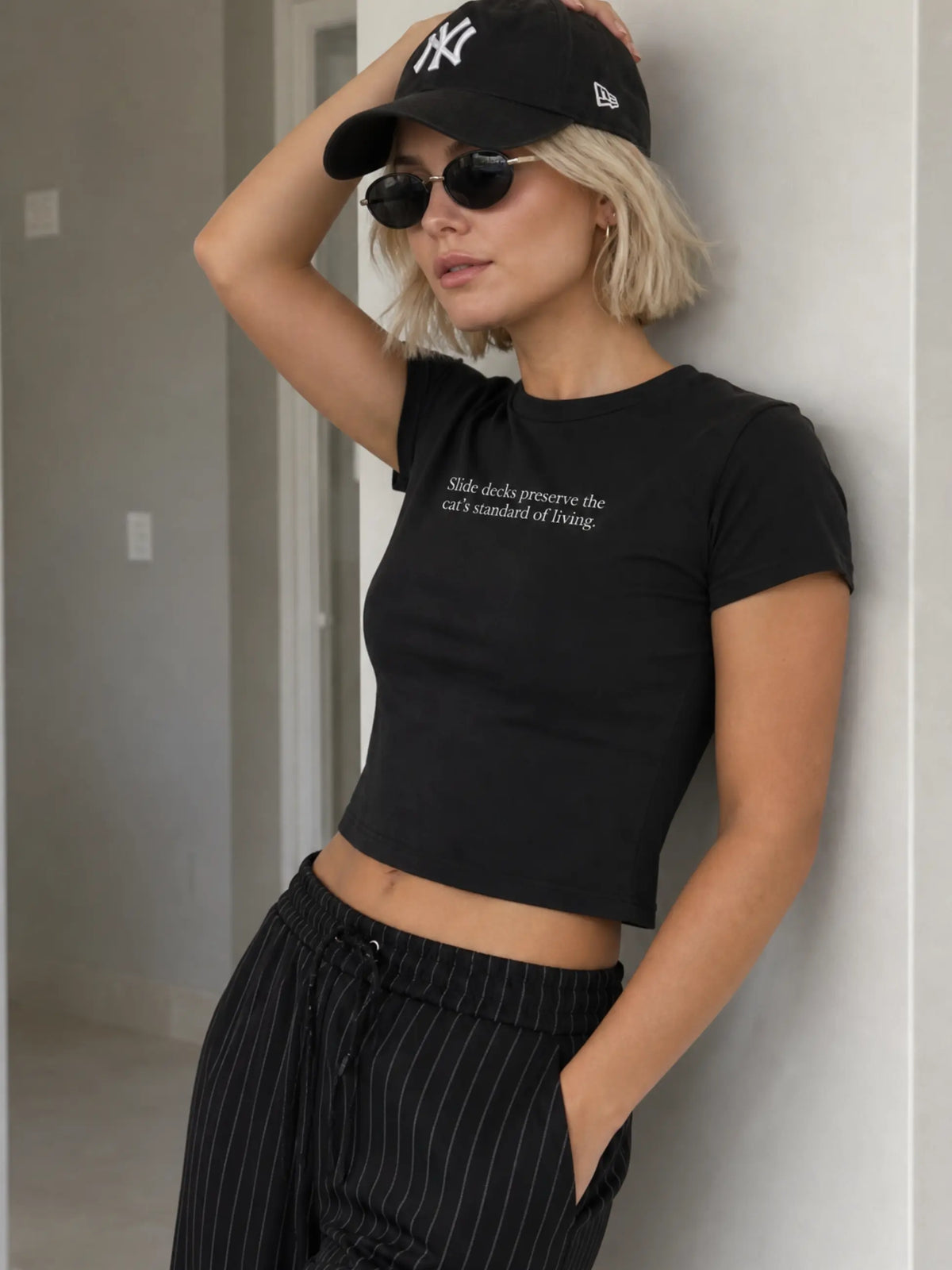 Slide Decks Cropped Tee