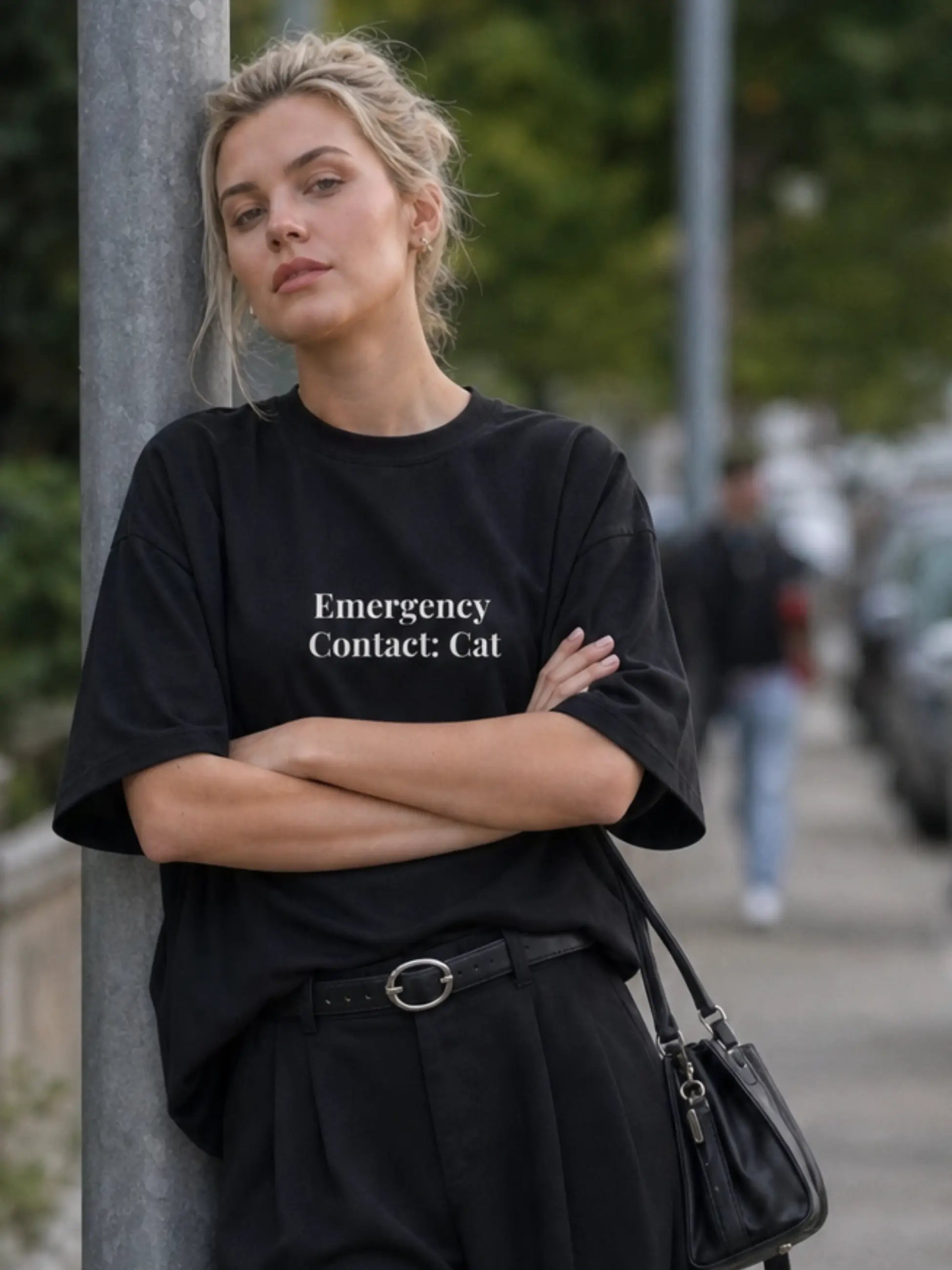 Emergency Contact Oversized Tee