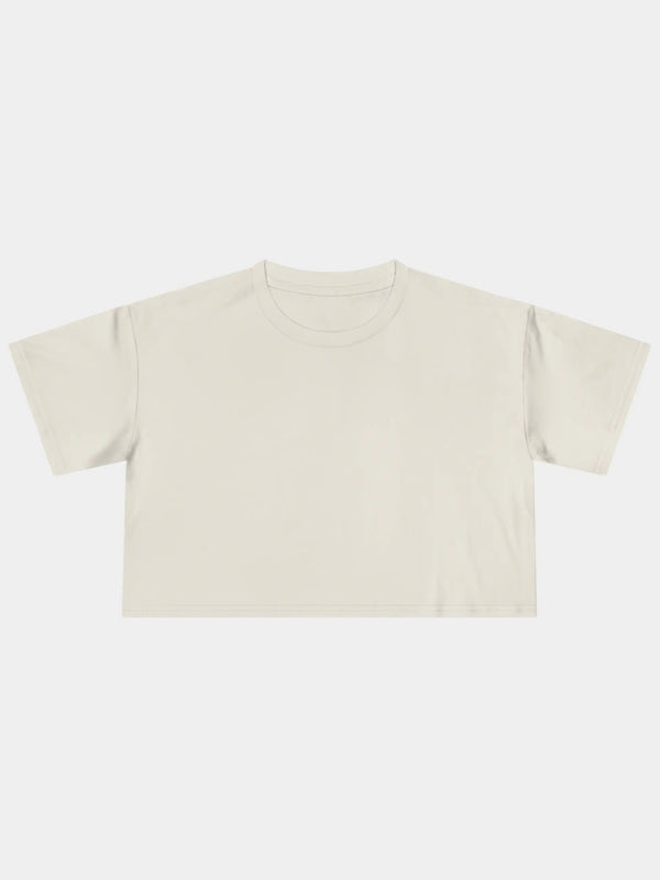 Crop Tee In Ecru