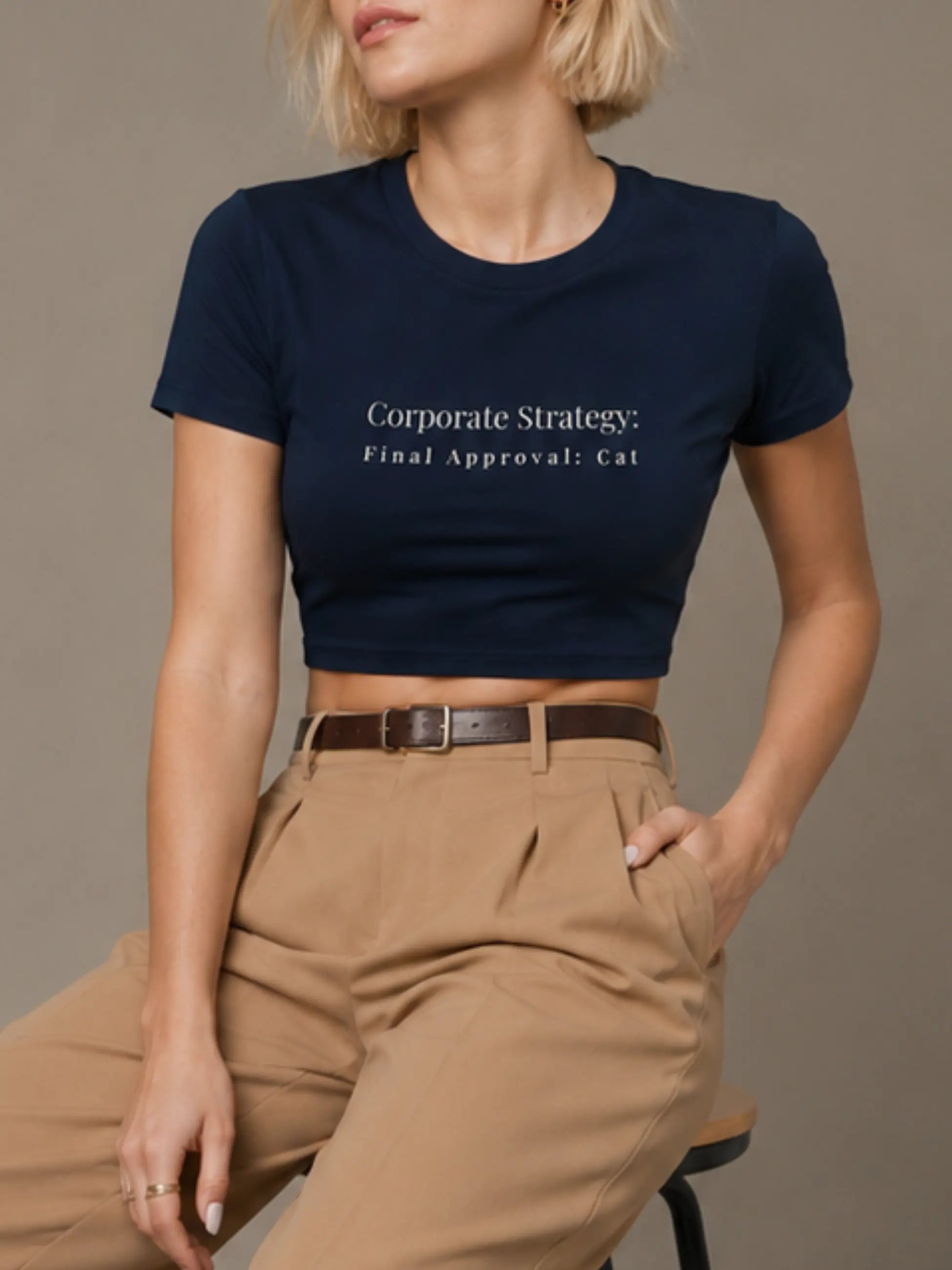 Corporate Strategy Cropped Tee