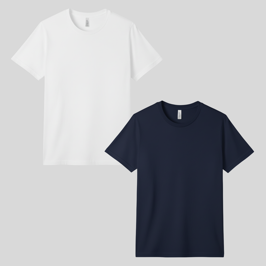 2 Pack - Navy + White T-shirts