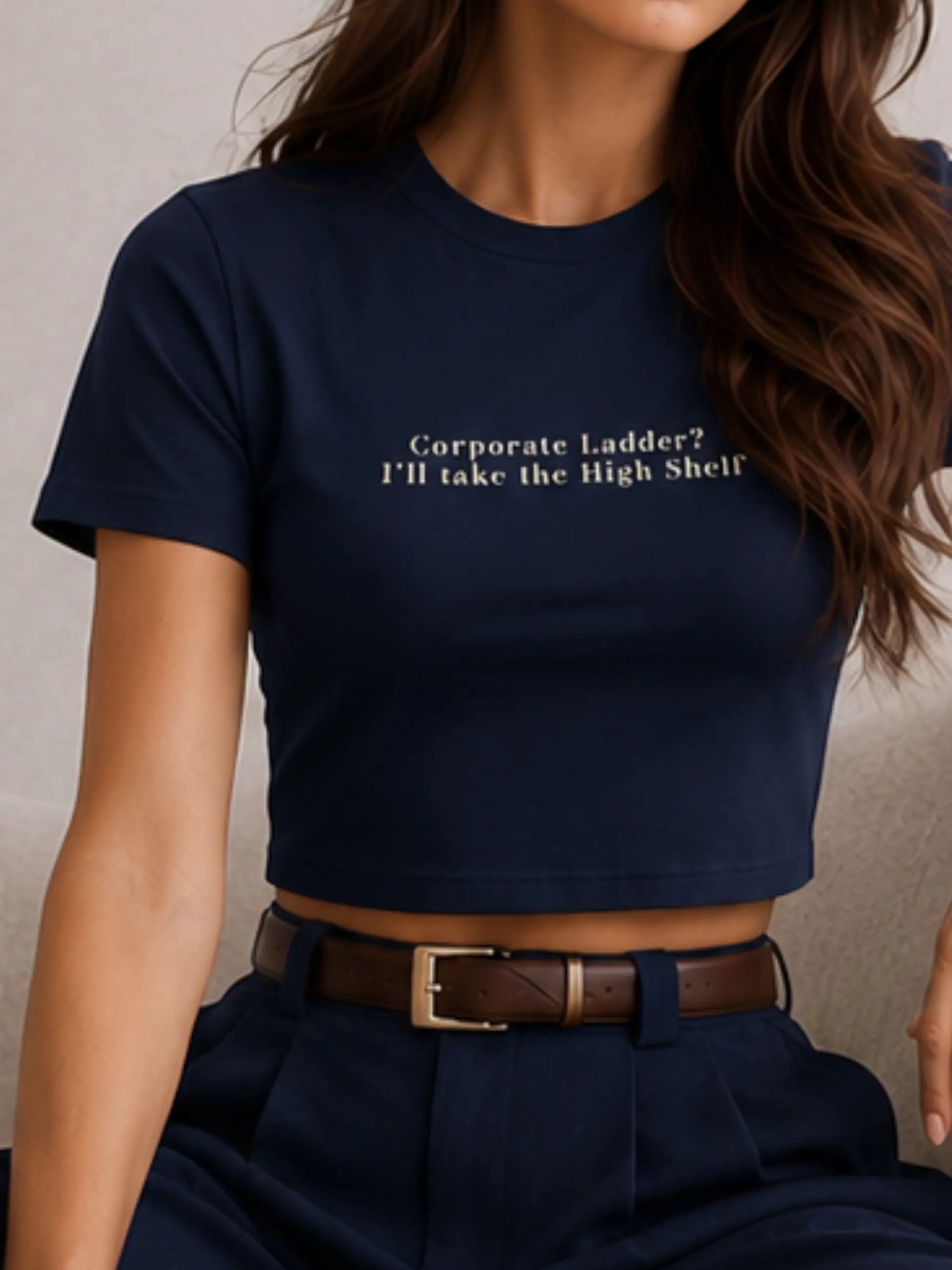Corporate Ladder Cropped Tee