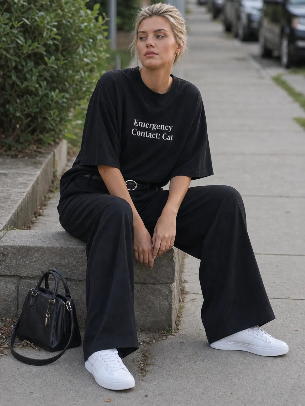 Emergency Contact Oversized Tee