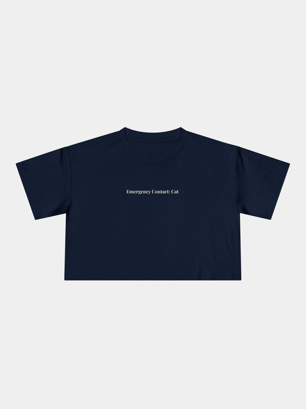 Emergency Contact Cropped Tee