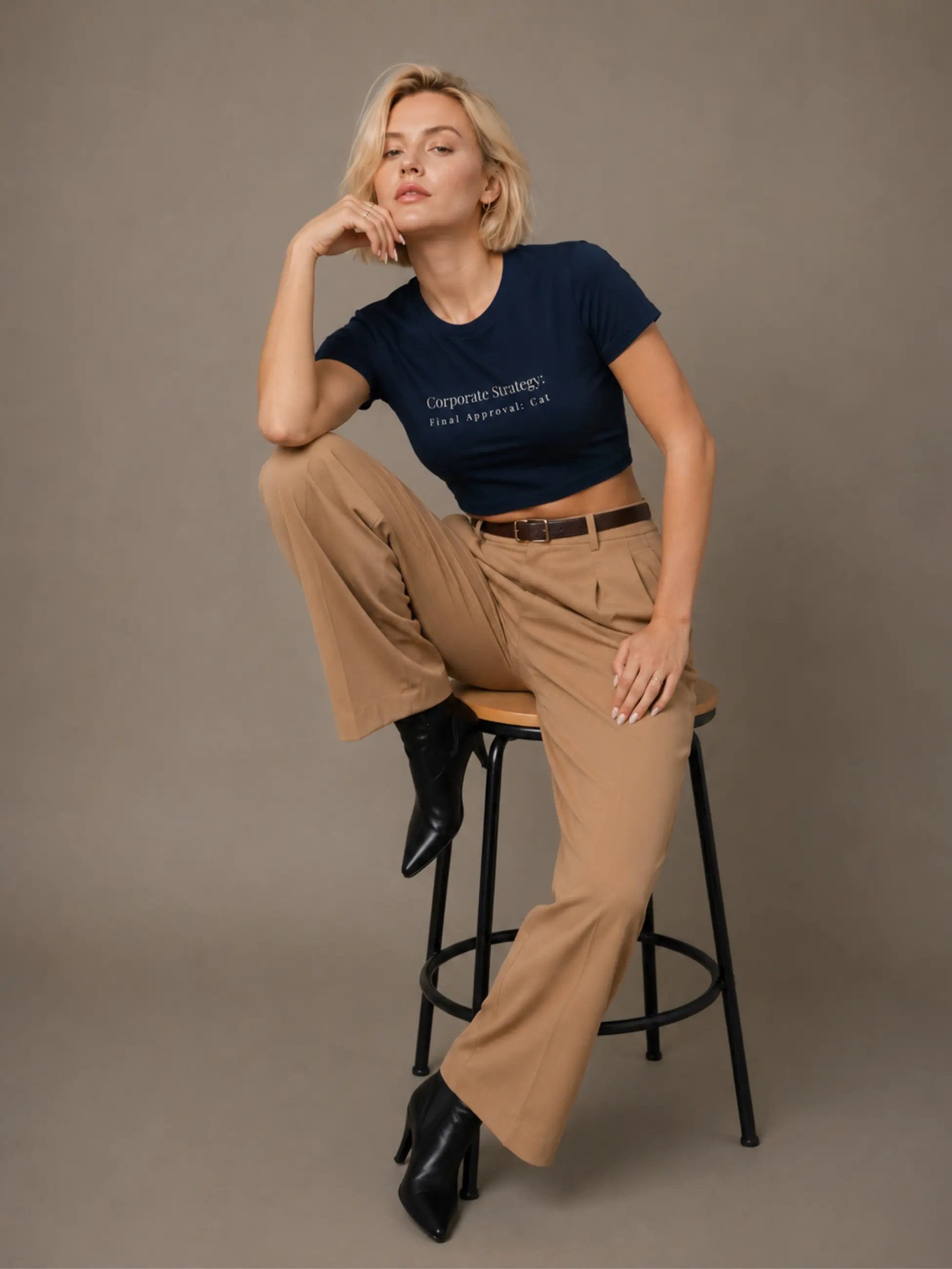 Corporate Strategy Cropped Tee