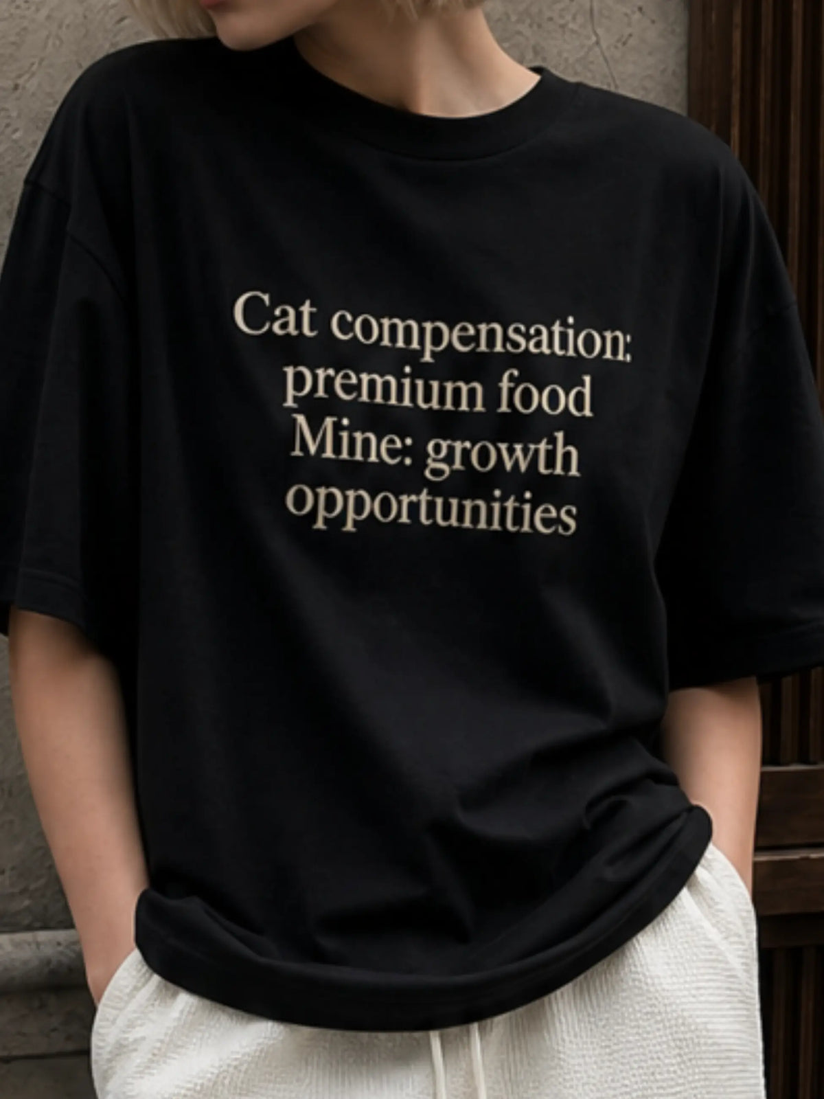 Cat Compensation Oversized Tee