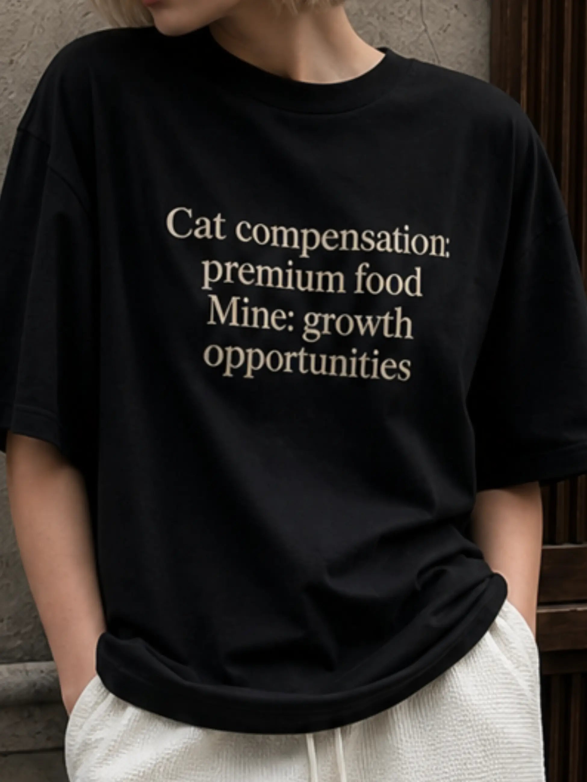 Cat Compensation Oversized Tee