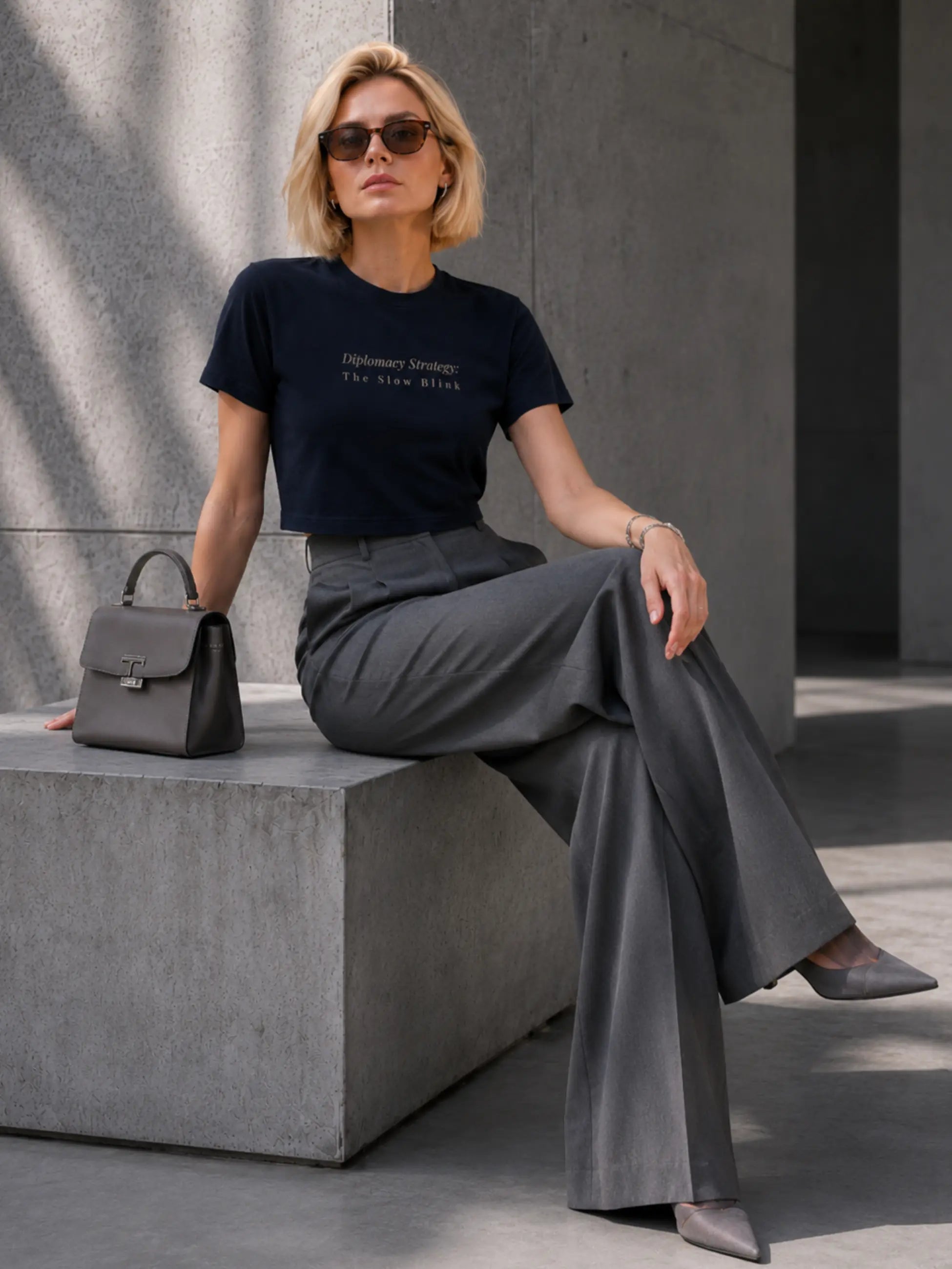 Diplomacy Strategy Cropped Tee