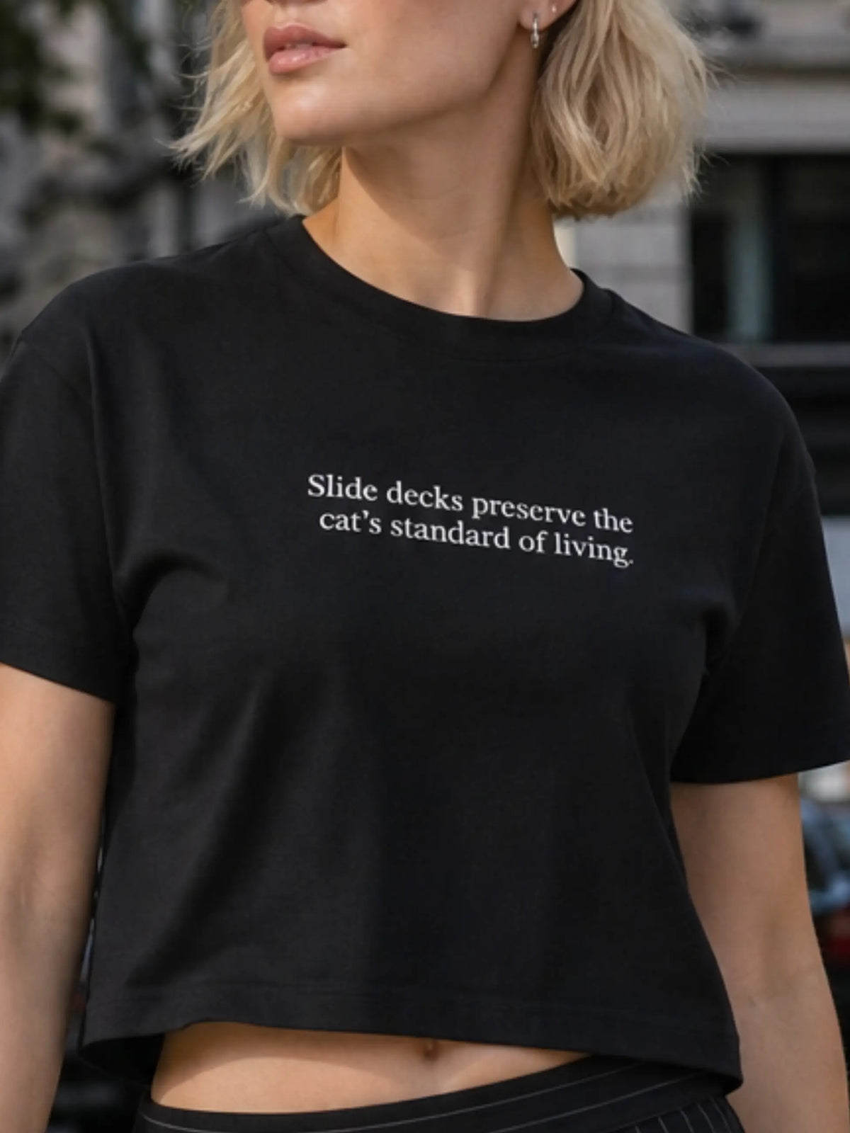 Slide Decks Cropped Tee